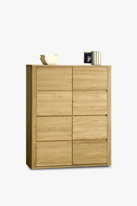 Moderná dubová vitrína, Nice 04 dub natural